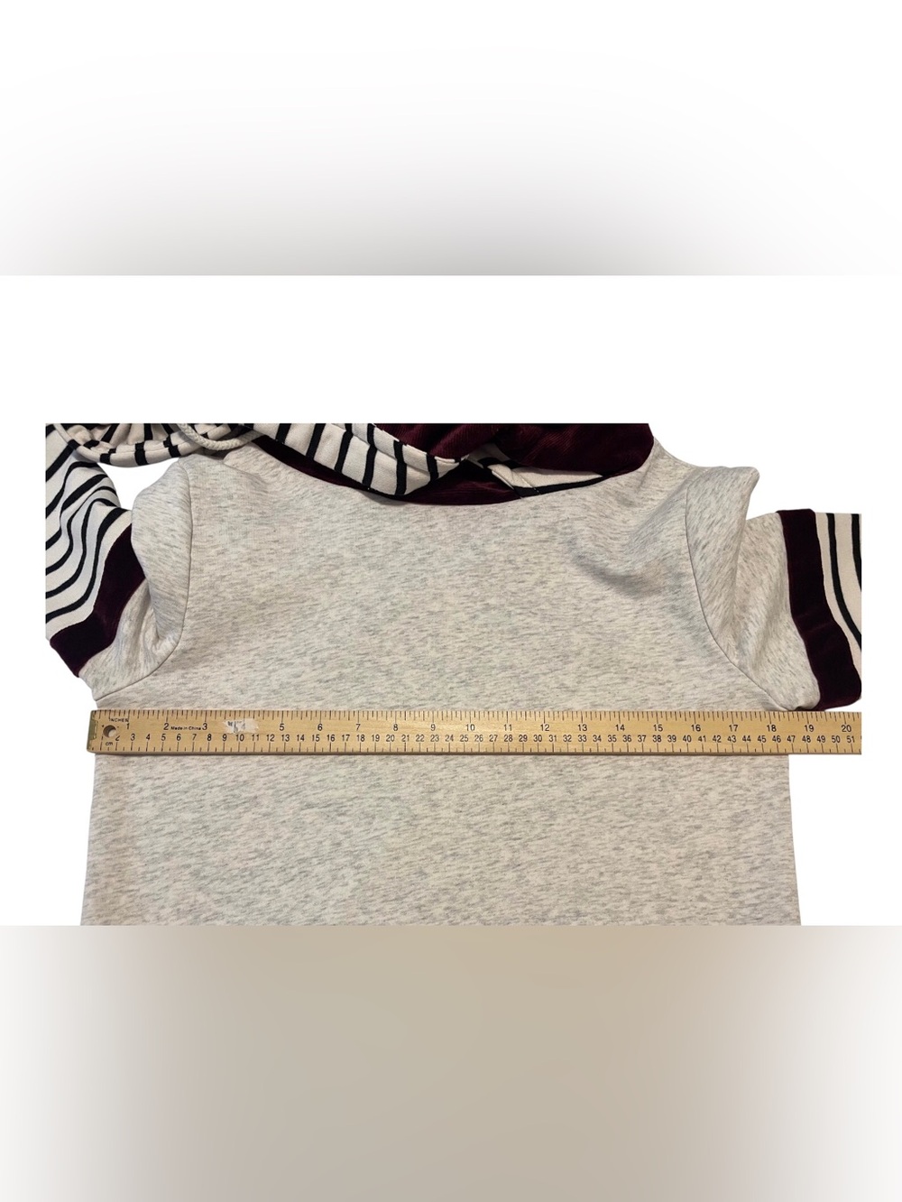Nora Madison x Lucy Avenue Solid Striped Long Sleeves  Gray Women’s Hoodie, M - Picture 12 of 13